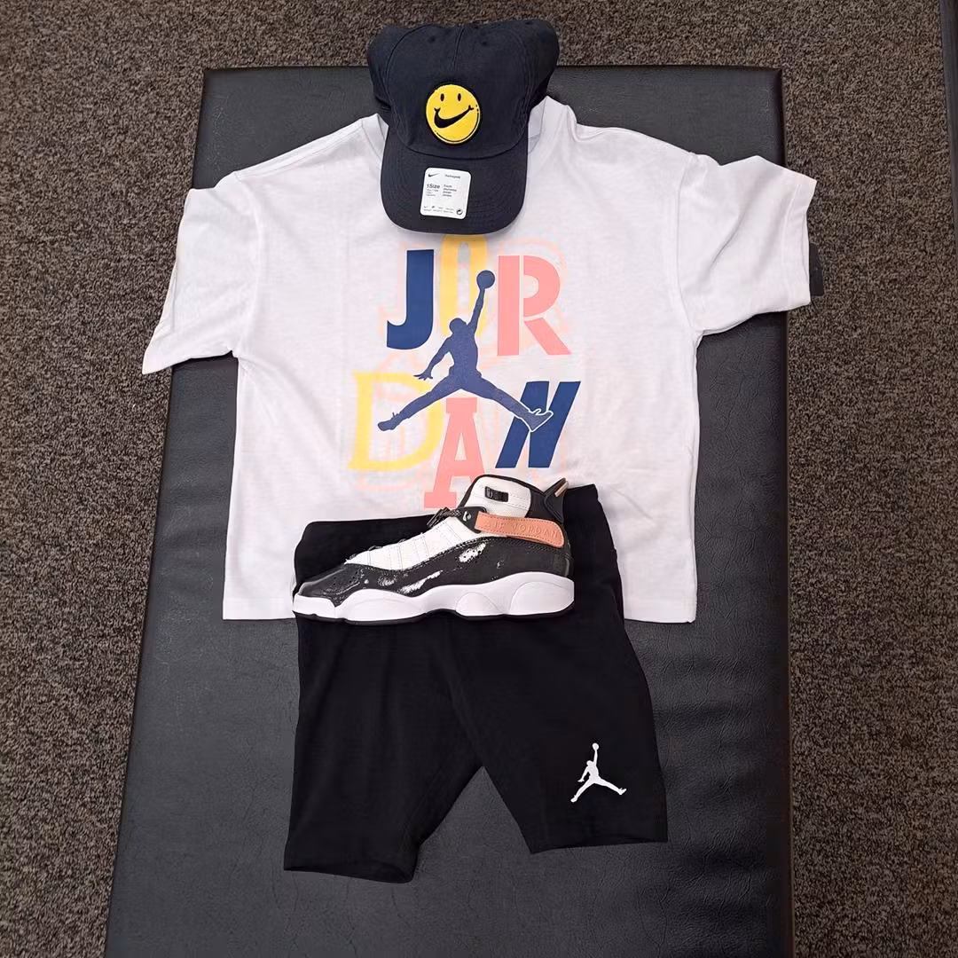 (Youth) Air Jordan 6 Rings 'Black Pink Foam' 323399-006 (Youth) Air Jordan 6 Rings 'Black Pink Foam' 323399-006